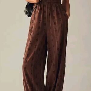 Anthropologie Balloon leg jumpsuit brown Medium